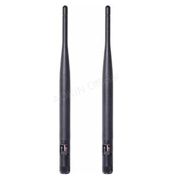  2PCS Dual Band WiFi 2,4 GHz 5.8 GHz 6dBi RP-SMA Moški Anteno WiFi Usmerjevalnik Brezžično Omrežno Kartico USB Adapter Monitor
