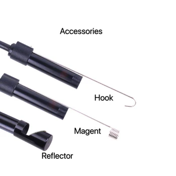  Mini Endoskop Fotoaparat Nepremočljiva Endoskop Borescope Mehke Žice 6 LED 7mm Len Android Tip-C USB Pregled Camea za Popravilo Avtomobila