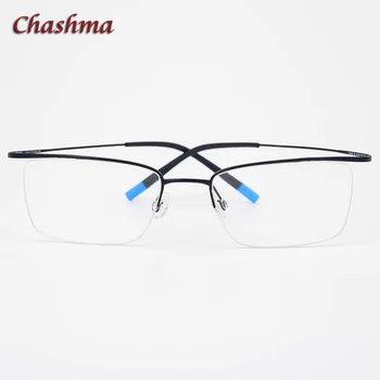  Chashma Moških Optična Očala Blagovne Znamke Design Recept Leče Ženske Titana Očala Pol Okvir Očal