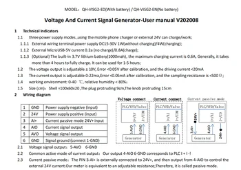  Ročni Pozitivne in Negativne Napetosti 0-10V5V+ Kratkoročne 0-4-20mA Analogni Signal Generator Vir Kalibrator