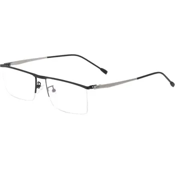  YIMARUILI Poslovnih Brezvijačno Design Pol-Okvir Očal za Moške, Majhen Obraz Kratkovidnost Optični Recept Očala Okvir P8827