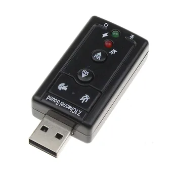  Mini Zunanji USB zvočna Kartica 7.1 Kanalni 3D Audio Adapter Pretvornik +3,5 mm Slušalke Mikrofon Za RAČUNALNIK Namizni Računalnik Prenosni