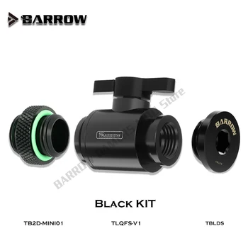  Barrow Ventil za Vodo Switch Kit Stikalo+Glug+Moški Moški Vgradnjo/Dvojno Notranjo G1/4 Nit Dvojno Ženski Vode, Hladilnik Sistem