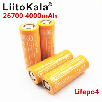  LiitoKala 3.2 V Lifepo4 Lii-40E 26700 4000 mah Akumulatorska Baterija za sončne svetlobe opozorilna lučka mikrofoni