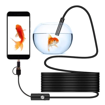  Android USB Kamera Mini Endoskop Fotoaparat z 1m 5m in 10m Kabla Led Luč za Popravilo Avtomobila Cev Preglejte USB C Endoskop