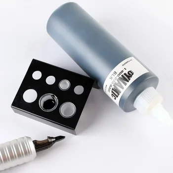  Tatoo Črnilo 8 oz (240 ml) Ličila Studio Deluje za Novice Silikon Usnje Praksi Črna Material Strokovno Uradni Pigment