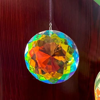  75 mm Kristalno Sončnično Prizmo Suncatcher Mavrica Maker Lestenec Obesek Ornament Stekla Art DIY Visi Za Okno Doma Dekor