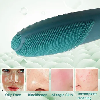 Ultrazvočno Čiščenje Obraza Naprave Električni Facial Cleanser Silikonski Obraza Čiščenje Krtačo Massager Toplo Kožo, Čiščenje Orodja