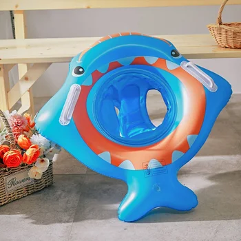  Rooxin Otroci Baby Plavalni Obroč Shark Napihljive Igrače Bazenu Plava Voda Sedež Plavajoče Posteljo Bivalni prostor Stol za Plavanje Vode Play
