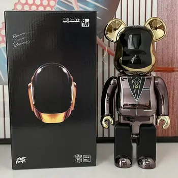  Bearbrick Daft Punk 400% 28 cm Skupno Svetlo Obraz Nasilja Medved 3d Bearbrick Original Ornament Mračno Nosijo Kip Dekoracijo Modela