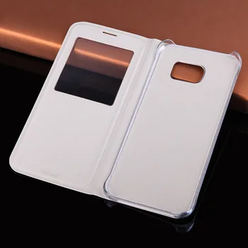  Flip Cover S Pogledom Okno Mobilni Telefon Vrečka Zaščitna Fundas Coque Poslovni Primer Za Samsung Galaxy S7 / S7 Rob