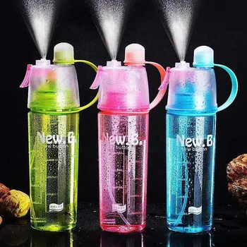  Novo 400/600 ml 3 Barve iz trde Plastike Spray Cool Šport Steklenico Vode Prenosni Plezanje na Prostem Kolo Shaker Moje Steklenice Vode