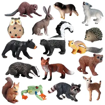 Realno Gozdne Živali Številke Živali Model Set Zbirka