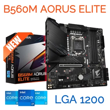  LGA 1200 Gigabyte B560M AORUS ELITE Motherboard Podpira 10. 11.-Gen Intel CPU B560 Gaming Mainboard 1200 Intel B560 DDR4 Nova
