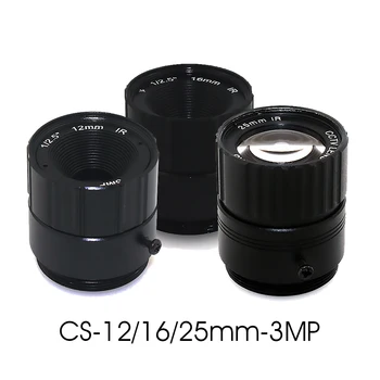  3.0 milijona slikovnih Pik 3MP CS Mount 12/16/25 mm CCTV Objektiv F1.4 za HD IP Kamere 1/2.5
