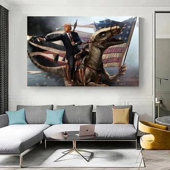  Predsednik Donald Adut Vodi Ameriki Super, Spet Platno Slikarstvo Plakatov in Fotografij Wall Art Slik, Dnevna Soba Dekor