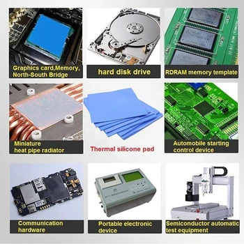  1pcs 100*100*1MM Kombinacija Toplotne Energije Silikonske Blazinice Heatsink Cooling Pad For Laptop IC GPU VGA Kartice Mazilo hladilnega telesa