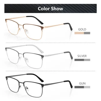  ZENOTTIC Moških Zlitine Kvadratni Okvir Očal Poslovni Slog Recept Eyeglass Optična Očala za Kratkovidnost Očala