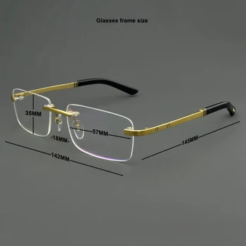  Blagovne znamke Titana Očal Okvir Moških 2022 Nove Ženske Rimless Recept Kvadratnih Očala Okvirji Kratkovidnost Optična Očala očala