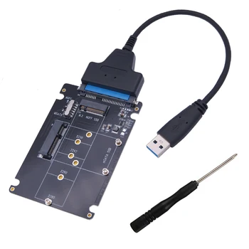  M2 USB Adapter M. 2 NGFF, da SATA Adapter MSATA Na USB SATA 3.0 Pretvornik Zunanje mSATA m.2 NGFF, da SATA3 USB Adapter Riser Odbor