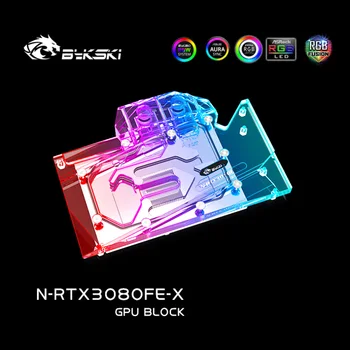 Bykski GPU Vode Blok za NVIDIA Geforce RTX 3080 Ustanovitelji Edition ARGB Heatsink Hladilne Vode Video Kartico Blokira N-RTX3080FE-X