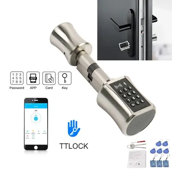  TTlock Nepremočljiva Bluetooth Smart Lock Valj WIFI Varnosti Brezžičnih Elektronskih Digitalnih APP Tipkovnice Kode, RFID Kartico brez ključa za Zaklepanje