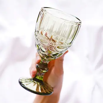  300 ml francoski Barok Olajšave Letnik Kozarec Vina Sok Kozarci za Šampanjec Bar Ustvarjalne Visoko Stopala Večnamensko Vode Pokal