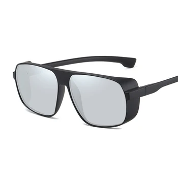  Nov Kvadratni Slog Ženska Sončna Očala Znamke Oblikovalec Sončna Očala Za Moški Ženski Retro Ogledalo Punk Vožnje Na Prostem Oculos De Sol