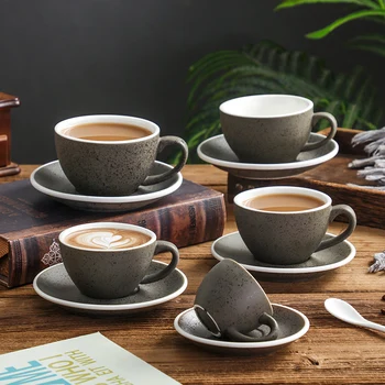  Keramično skodelico kave in krožnik nastavite granit Ameriški latte pokal potegnite cvet skodelico espresso skodelico cappuccino skodelico kave restavracija doma