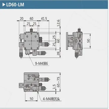 LD60-LM LD60-RM LD60-CM Obrezovanje Postajo Ročno Premik Platformo Linearno Fazo Drsna Tabela
