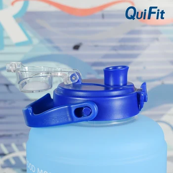 QuiFit 2.5 L/3.78 L odklonijo skp galono vode steklenico pokal, časovni žig sproži brez BPA, šport nosilec za telefon, fitnes/outdoorwater steklenico