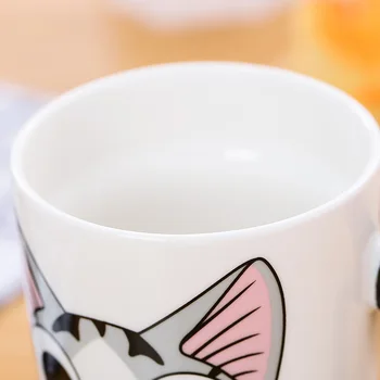  600 ml Keramike Kave Luštna Mačka Vrč s Pokrovom, Velika Zmogljivost Živali Skodelice Ustvarjalne Drinkware Kava Čaj Skodelice Darila Mleka Pokal KEDICAT