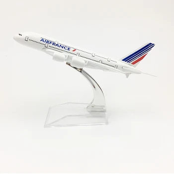  Brezplačna dostava Air France model Letala Airbus A380 letalo 16 CM Kovinske zlitine diecast 1:400 letalo model igrače za otroke