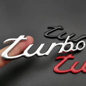  1 KOS 3D turbo Fender Rep kovinski Avto logotip strani značko Ustvarjalno dekoracijo zadnji odbijač prtljažnik emblem nalepke, Dodatki