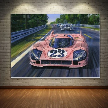  Superšportnega 24 Ur Le Mans Classic Avto Dirke Plakat, Platno Slikarstvo Tiskanje na Stenskih slikah, Dnevna Soba Dekoracijo Doma