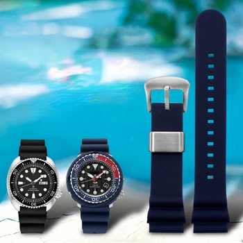  Silikonski Watch Trak za Seiko Prospex Serije Mehko Nepremočljiva Znoj-Dokazilo Državljan Vodno Mesto Duh Watchband Pribor 22 mm