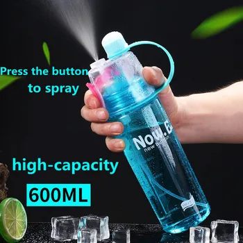  600 ML Najnovejši Slog Steklenice za Vodo Za Šport na Prostem Varnost PC Plastika Pitne Pokal Dekleta Šolskih Otrok Darilo Uporabite Hladilni Spray