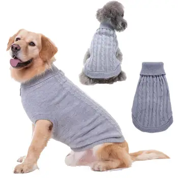  Pes jopica, topla pet pulover, kuža, jopica, ki je primerna za majhne pse, srednje velikih psov, velike pse, luštna pletene klasičnih mačka s
