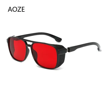  2020 moda človek steampunk slog kvadratnih punk sončna očala strani ščit Visoko Kakovost letnika oblikovanja blagovne znamke Pogon Športna sončna očala
