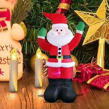  180 cm Velikan Napihljiv Božiček Žareče Vesel Božič Prostem Dekoracijo LED Light Up Party Novo Leto Božični Okraski