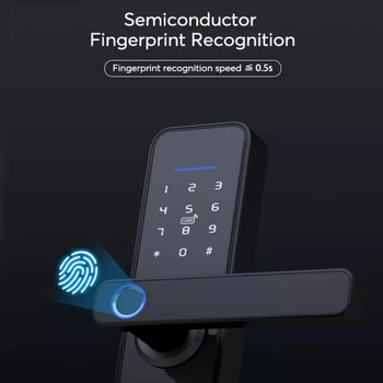  Tuya APP Prstnih Zaklepanje,Elektronski Digitalni WiFi Smart Zaklepanje Vrat Geslo RFID Kartica Key Fingerprint APP Odklepanje Varnost Doma