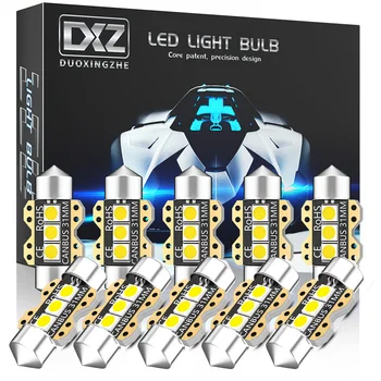  DXZ 50Pcs C5W C10W LED Žarnice Canbus Festoon-31MM 36 MM 39 MM 41MM 3030 Čip Avto Notranjost Kupole Branje, Luč registrske Tablice Žarnica 12V