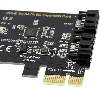  PCI-E vmesniško Kartico PCI Express X16, da SATA3.0 7Pin 2 Vrata SATA III, 6 G Širitev Krmilnik vmesniško Kartico za RAČUNALNIK Desktop WIN7/8