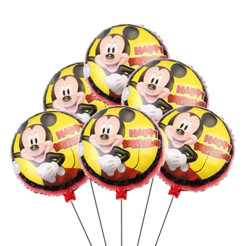  6pcs Mickey Miške Minnie Baloni Disney Risanke Folija Baloni Baby Tuš Rojstni Okraski Otroci Klasične Igrače Zraka Darilo
