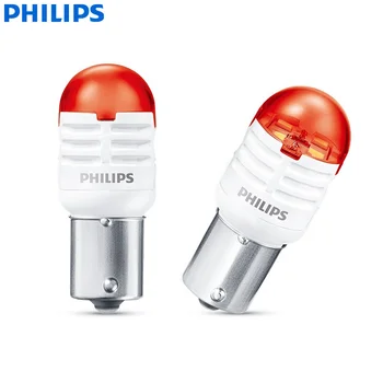  Philips LED P21W BA15s 1156 S25 12V Ultinon Pro3000 Rdeče Vključite Signal Svetilke Stop Luč Povratne Žarnice Luči za Meglo 11498U30RB2, 2pcs