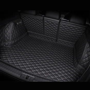  Trajno Meri Usnje Prtljažniku Avtomobila Mat za Toyota Corolla Križ 4Runner Land Cruiser Prado Auto Preprogo Dodatki Notranjost Deli