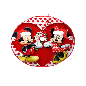  2022 New Mickey Mouse Božično Drevo Krilo Risanka Srčkan Mickey Minnie 76/90 cm, Pliš Preprogo za Ženske, Moške, Otroke Stranka Božična Darila