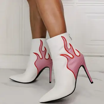  Kontrast Barve Ogenj Tiskanja Ženske Pozimi Škornji v Visokih Petah Ženske Čevlji Proizvajalec na Kitajskem, v Veliki Meri Velikost 47