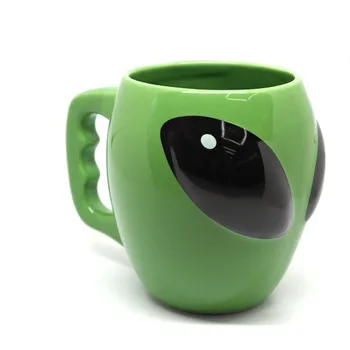  Ustvarjalne Zelenega Tujec Keramike Skodelice kave vrč Mleko Čaj urad Skodelice Drinkware Najboljše Darilo za rojstni dan z darilom Polje za Prijatelje