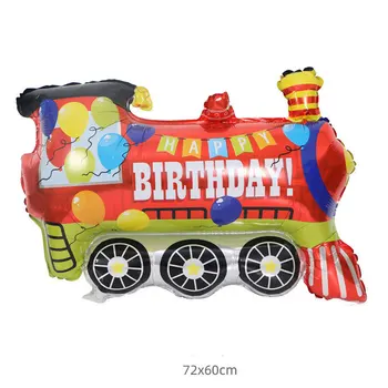 Avto balon risanke toy policijski avto, tovornjak, vlak, otroška igrača rojstni dekoracijo aluminija film balon na debelo